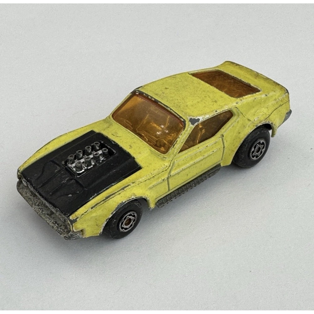 Matchbox 1972 Yellow Boss Mustang No. 44 Superfast Series Lesney